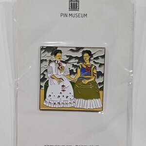 Frida Kahlo Enamel Pin - Two Fridas Modernism Surrealism Symbolism Mexican Art